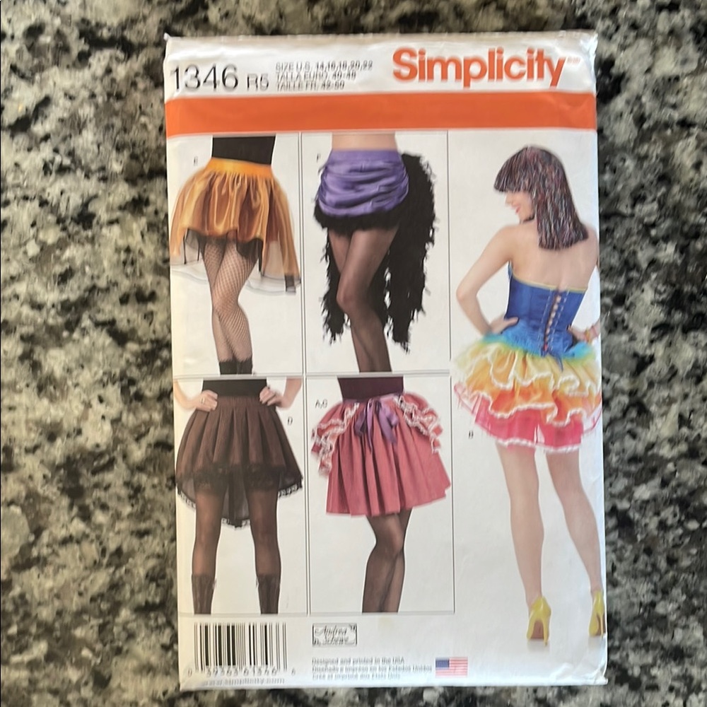 Simplicity Costume Pattern 1346
